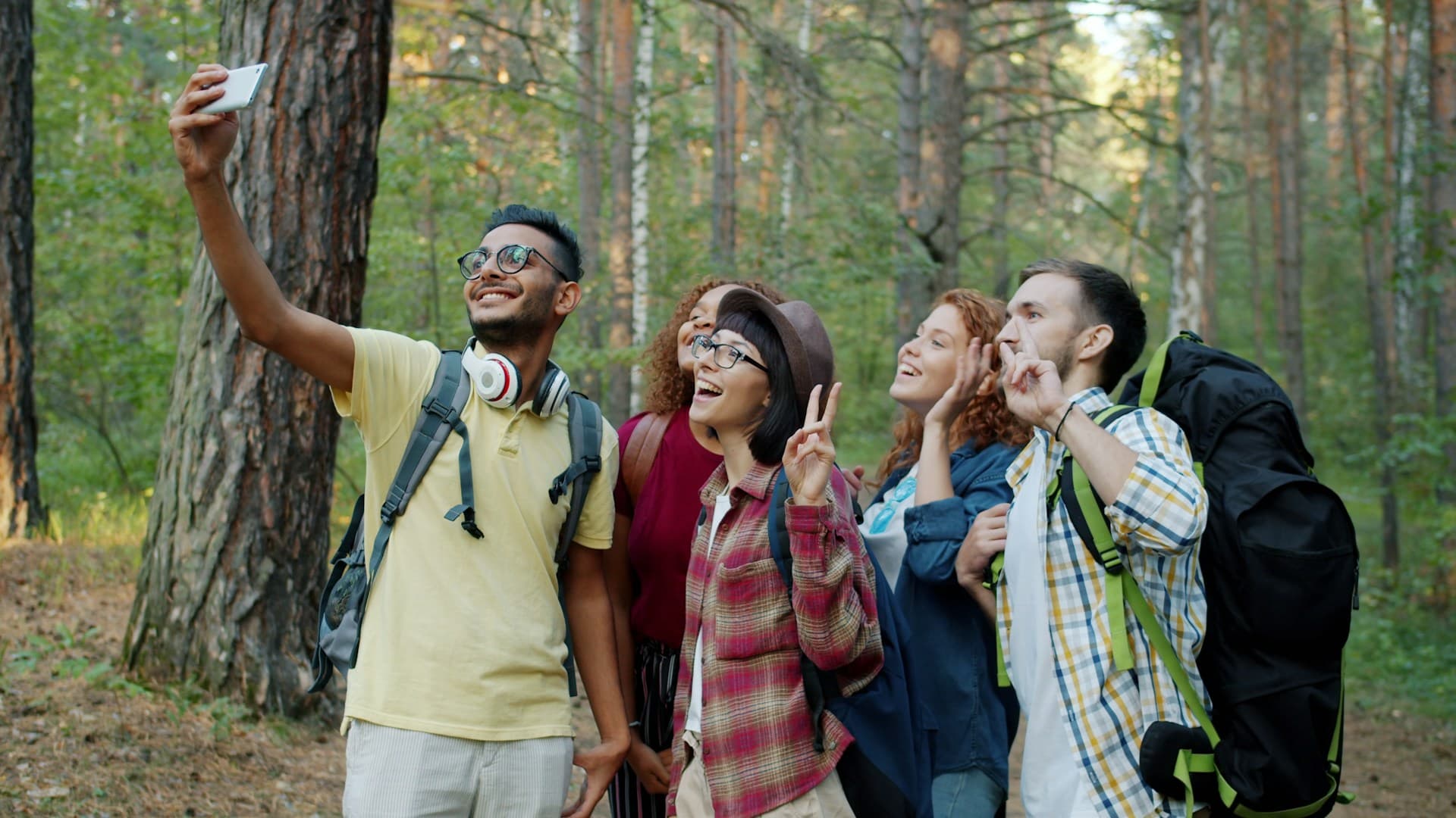Happy travelers enjoying their journey